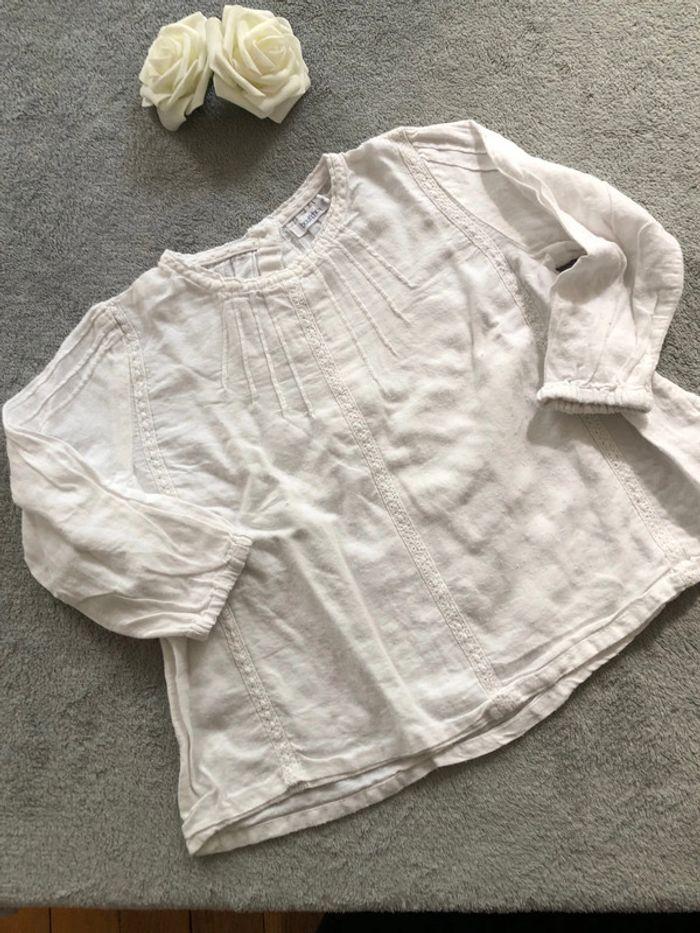 Blouse légère crème Bout’chou 2 ans - photo numéro 1