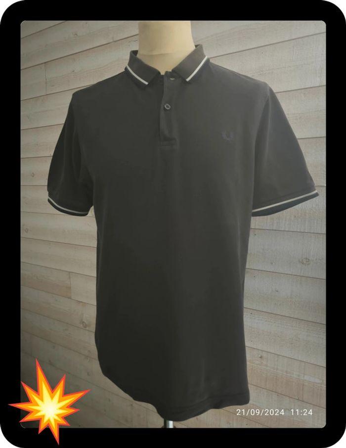 Polo manches courtes gris foncé Fred Perry taille L - photo numéro 1