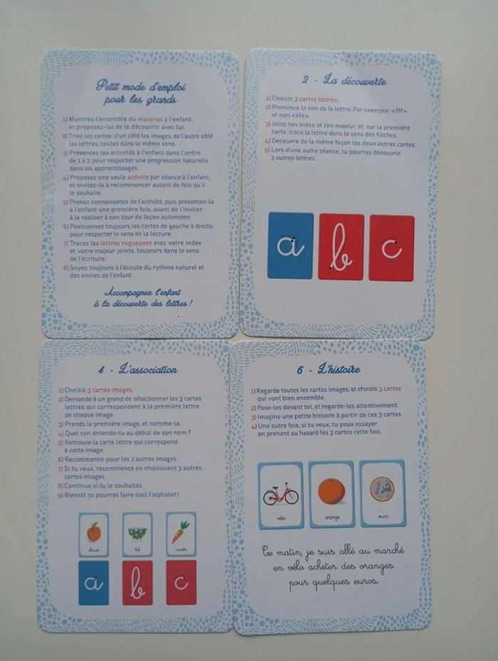 Mes cartes Montessori – Coffret d'éveil avec 26 cartes rugueuses de l'alphabet - photo numéro 4