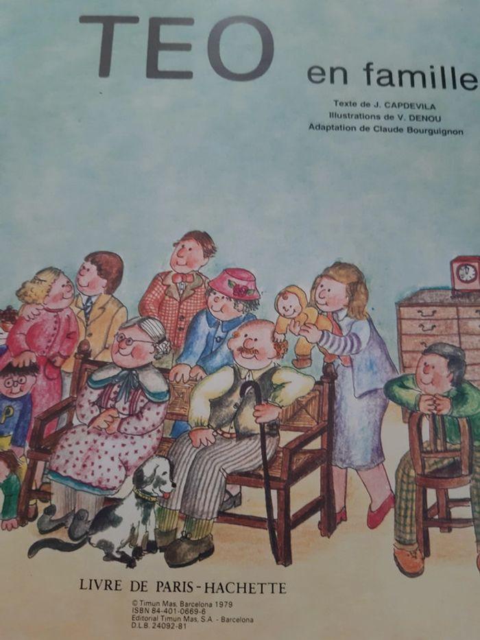 Livre enfant - vintage - Téo en famille - J. Capdevila - Hachette - 1979 - photo numéro 3