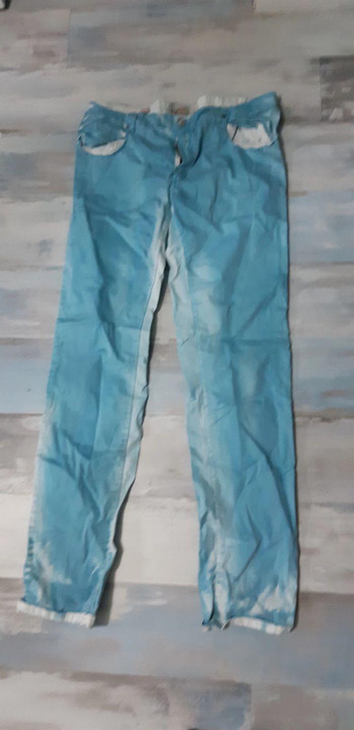 Pantalon Gaudi bleu taille 36 - photo numéro 1