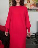 Robe midi rouge C&A rétro vintage 40