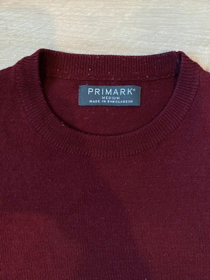 Pull rayé bordeaux, blanc, bleu marine Primark taille M - photo numéro 6