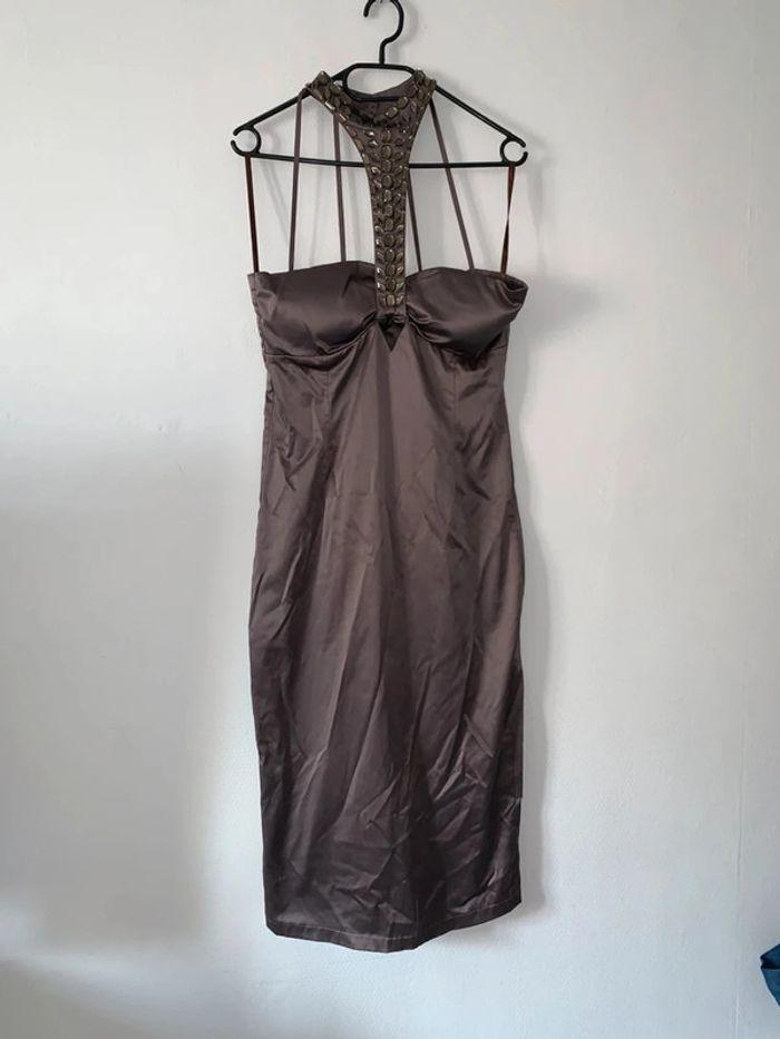 Robe marron femme taille 38 - photo numéro 1