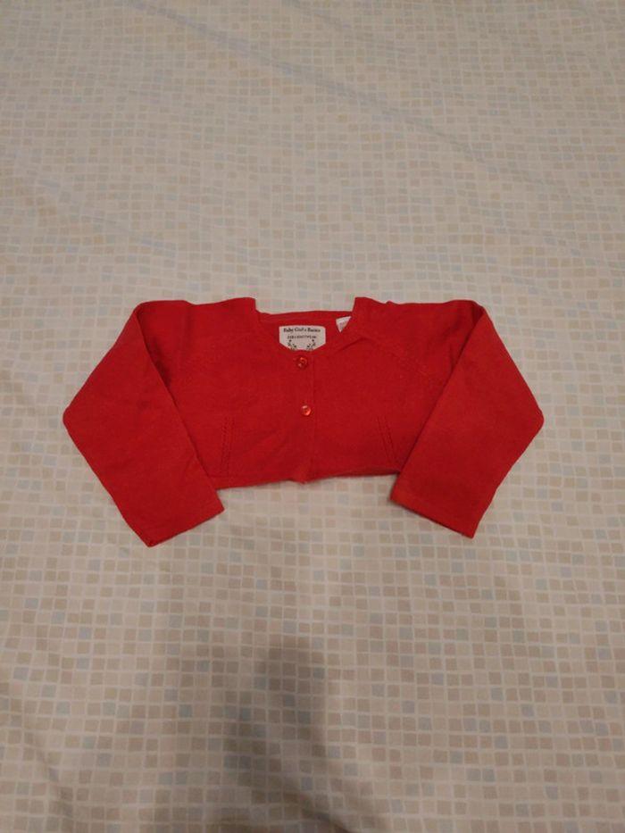 Boléro rouge Zara Kids 6/9 mois - photo numéro 1