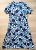 Robe vintage fleurs bleues et violettes