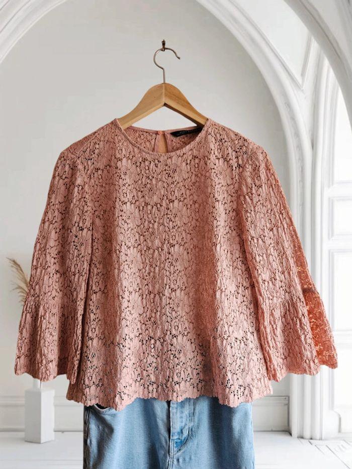 Blouse en dentelle Zara 36 - photo numéro 3