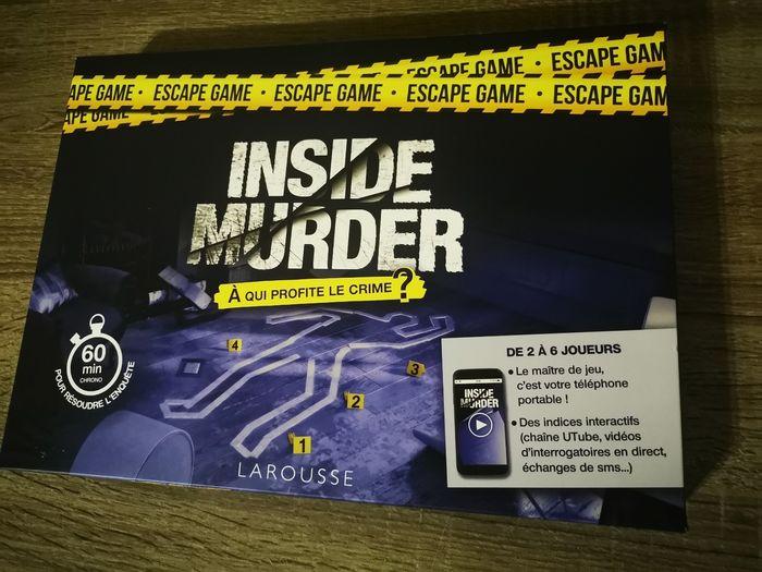 Jeu de société : escape game inside murder interactif - photo numéro 1