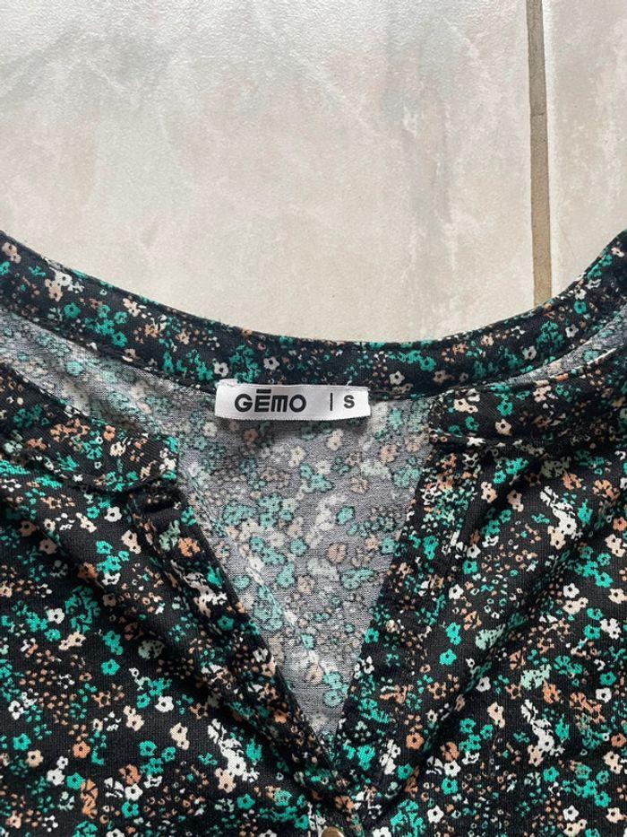 Blouse fleurie manche 3/4 « gemo » taille S - photo numéro 2