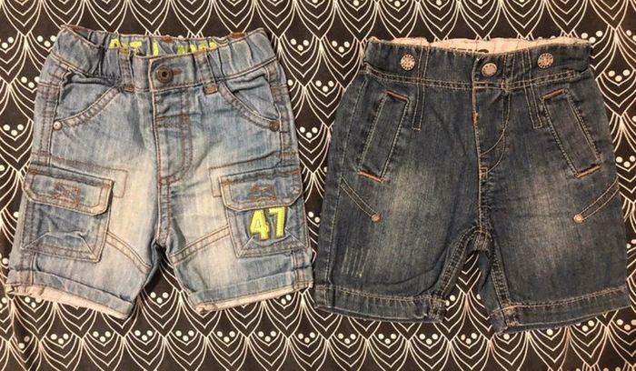 Lot de 2 short en jeans bébé garçon taille 6 mois ! - photo numéro 1