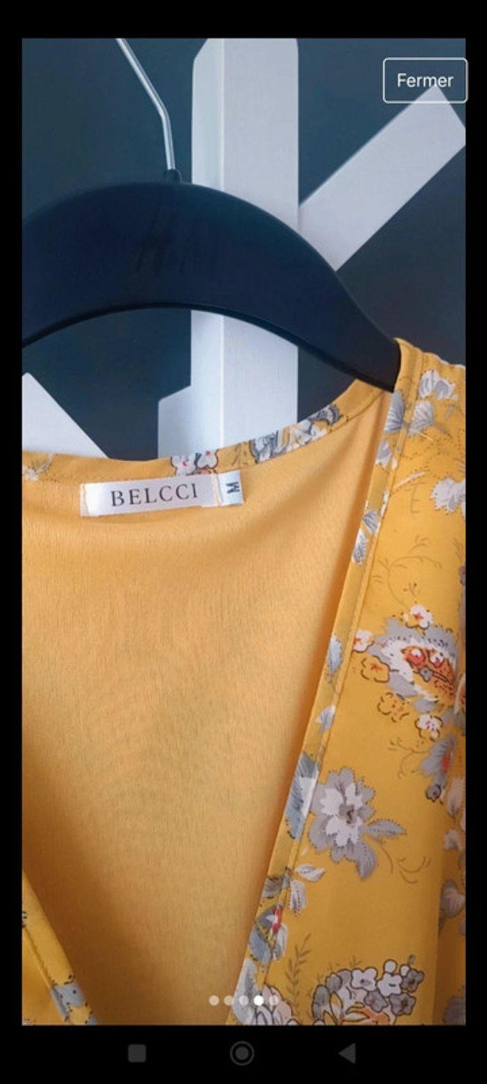 Magnifique robe longue Bohème à motif jaune moutarde taille M Hangar 86 - photo numéro 5