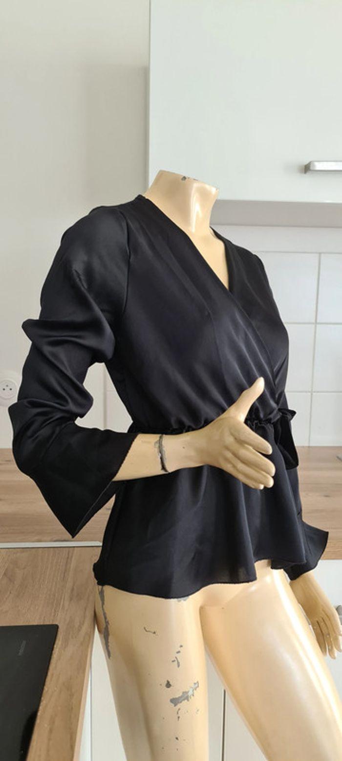 superbe haut tunique noir tres chic leger et fluide passion taille 38 1 - photo numéro 2