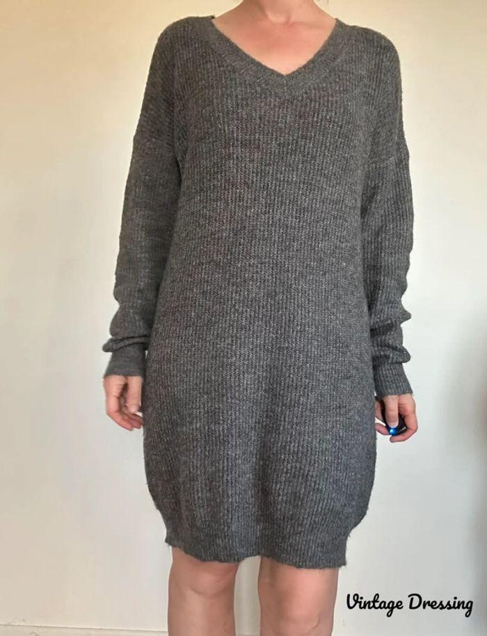 Robe pull grise Vintage Dressing – Confortable et stylée, taille unique (36-42), très bon état 💖 - photo numéro 2