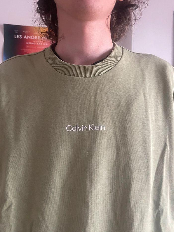 Pull Calvin Klein Vert Homme - photo numéro 4