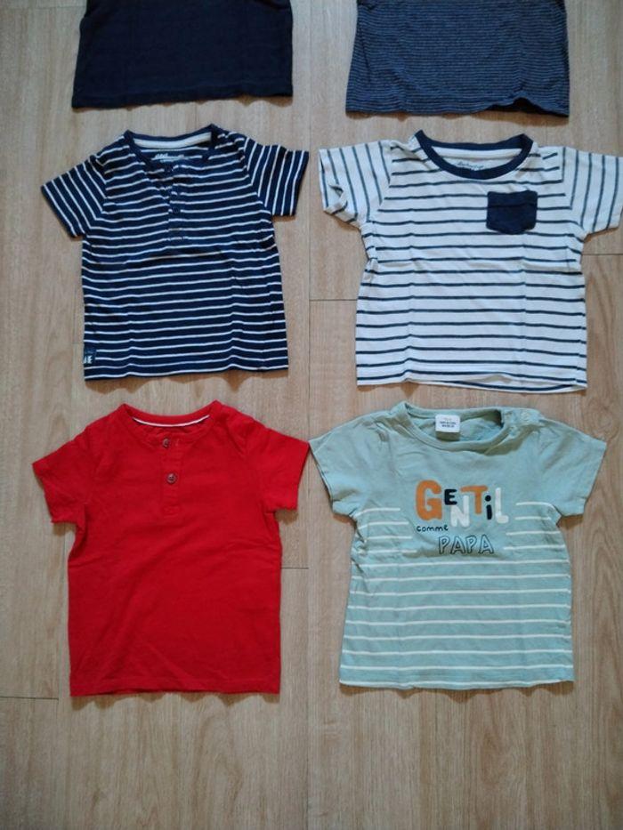 Lot de 8 t shirts manches courtes 18 mois - photo numéro 3