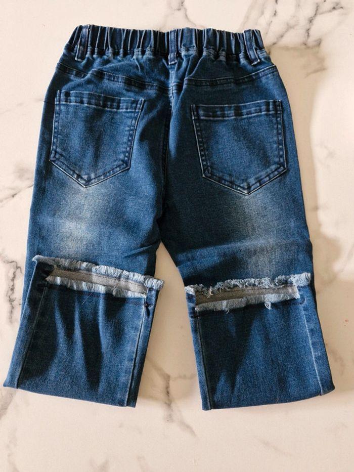 Lot X2 jeans droit pour fille taille 6 ans - photo numéro 6