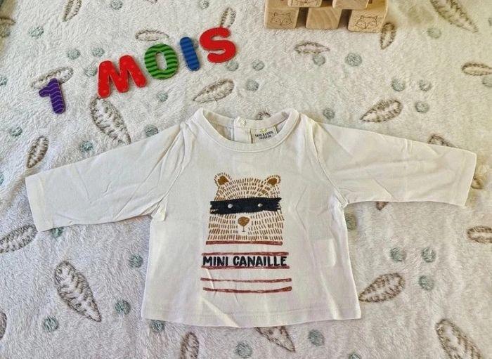 Teeshirt manches longues bébé garçon 1 mois - photo numéro 1