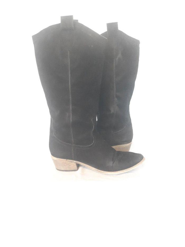 Bottes hautes tombantes Arian taille 41 noir daim - photo numéro 7