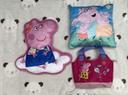 Lot Peppa Pig enfant sac et coussins