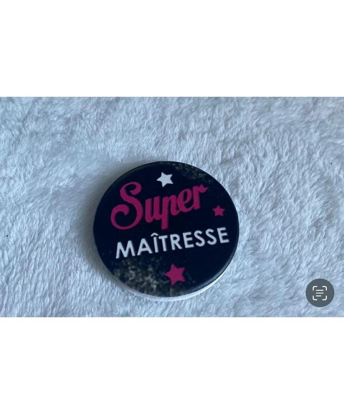 Miroir double de poche «Super maîtresse» Totalement neuf 💞 - photo numéro 1