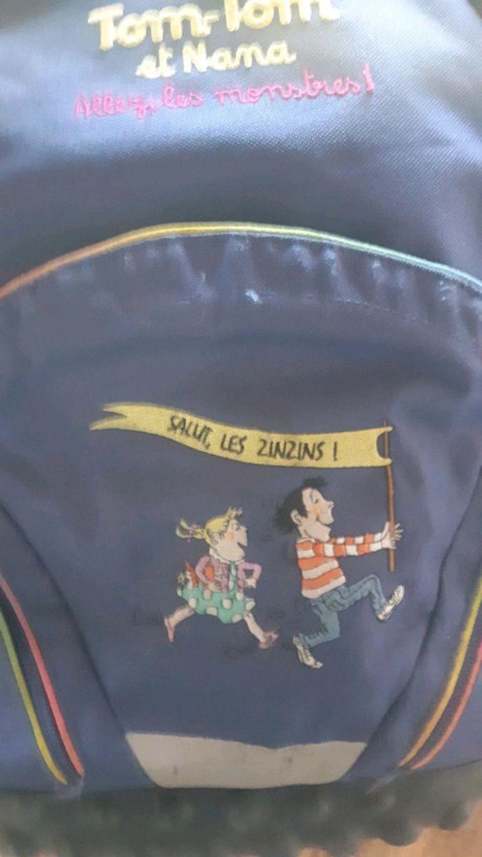 Sac à dos cartable tom-Tom et Nana bleu mixte - photo numéro 2