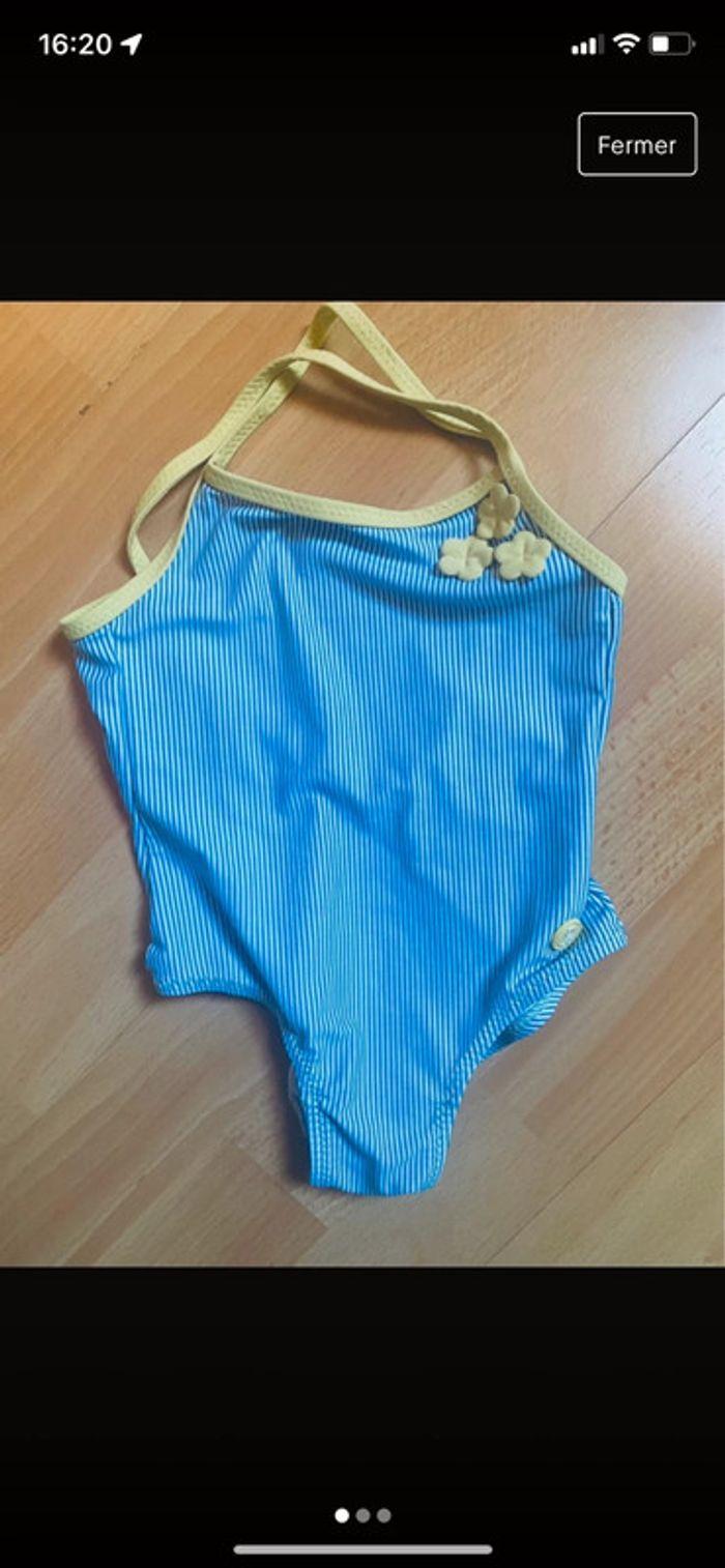 Maillot de bain Okaidi 2 ans bleu jaune - photo numéro 1