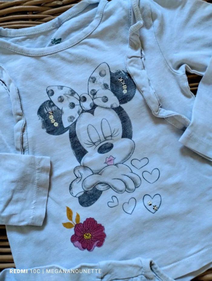 🦋 Lot x 2 blouses Minnie 2 ans Disney - photo numéro 3