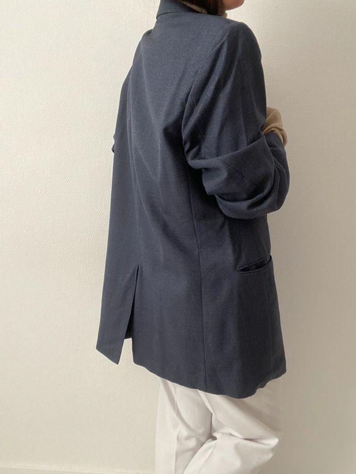 Oversized blazer bleu  100% laine - photo numéro 15