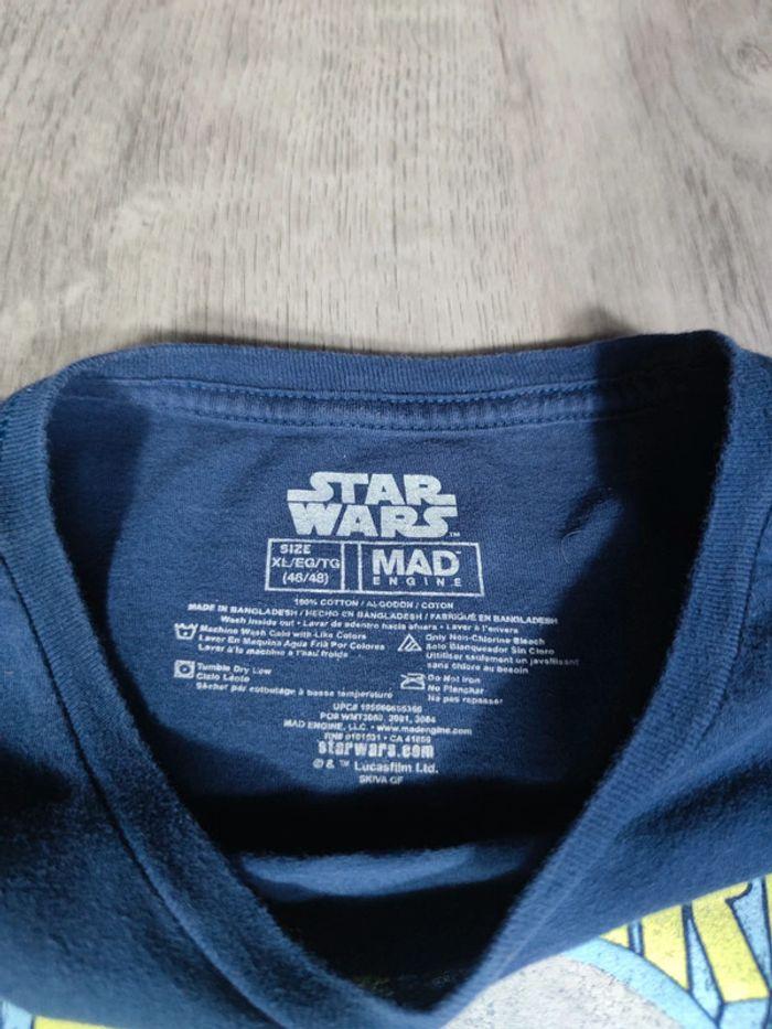 T-shirt Mandalorian Licence Star Wars Lucas Film Vintage Bleu Marine Taille XL Homme - photo numéro 3