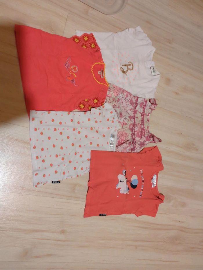 Lot de 5 t-shirts filles - photo numéro 1