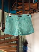 Short vintage année 2000 turquoise 32 Jennyfer