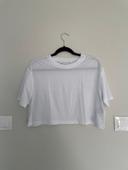 Tee-shirt blanc crop