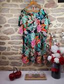 Robe tropical col en V multicolore Femme taille 54 marque Boohoo 🍬