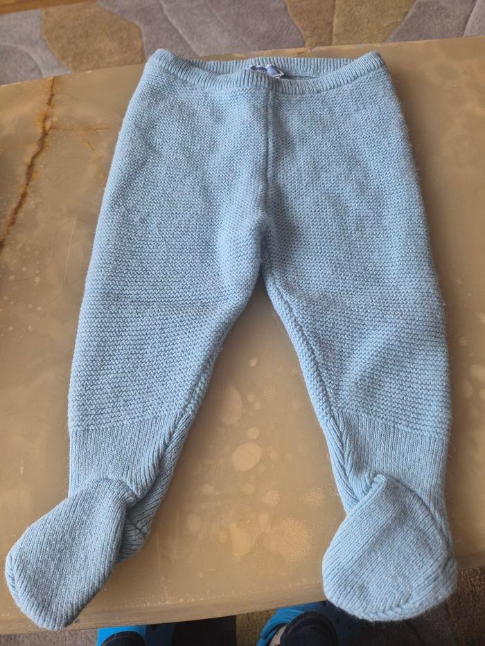 Pantalon en maille chaud bleu ciel Jacadi - photo numéro 1