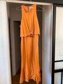 Jolie robe d'été orange, sans manche, taille M, MANGO