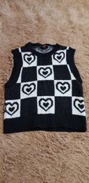 Pull sans manches "Coeur"