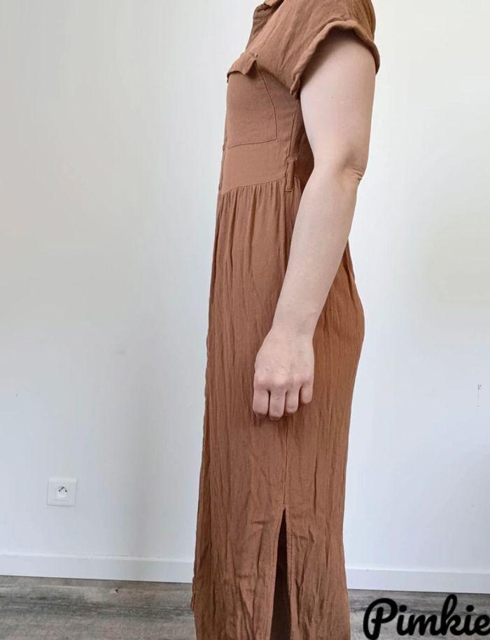 Robe chemise longue marron Pimkie taille 36/38 💖 - photo numéro 4