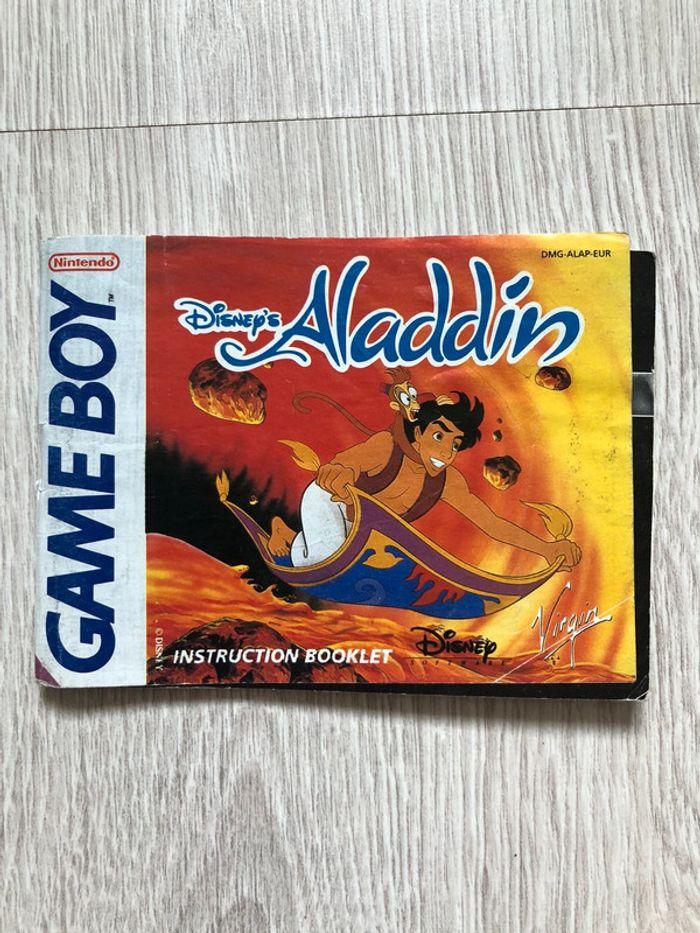 Notice jeux Nintendo Gameboy aladdin - photo numéro 1