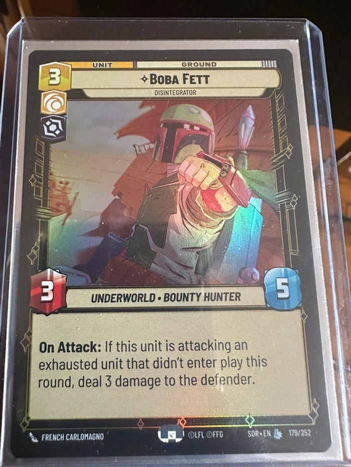 Boba Fett Star Wars Unlimited Spark Of Rebellion FOIL - photo numéro 1