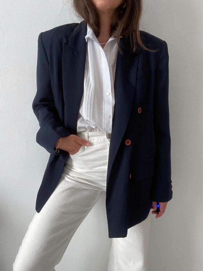 Blazer marine à boutonnière croisée - photo numéro 17