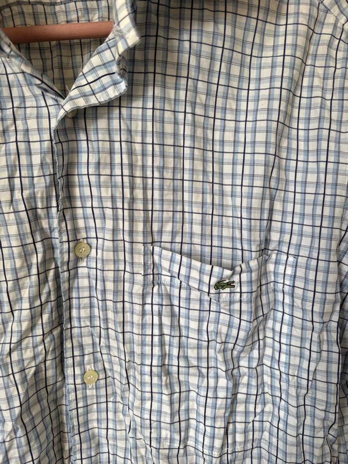 Chemise carreaux bleu Lacoste 42 - photo numéro 3