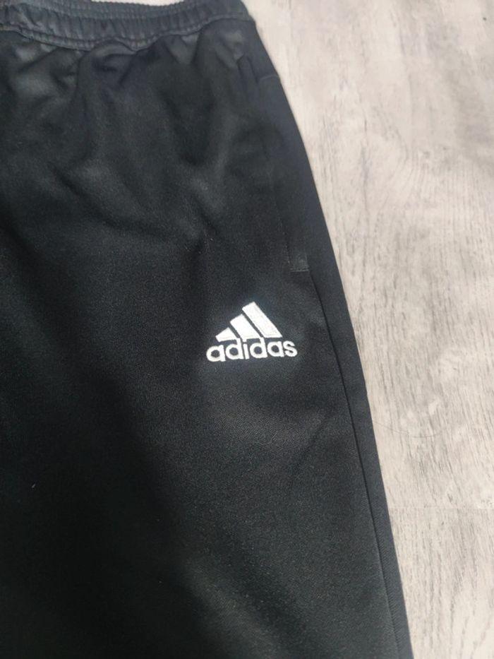 Jogging Adidas 3 Bandes Noir Logo Brodé Blanc Taille XS Homme - photo numéro 3