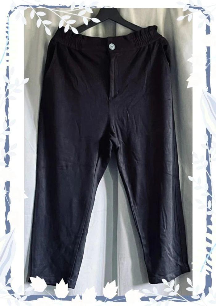 Pantalon noir habillé taille élastique Inditex - photo numéro 1