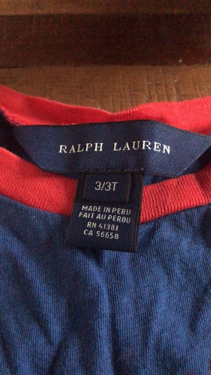 Teeshirt manche longue bleu Ralph Lauren - photo numéro 2