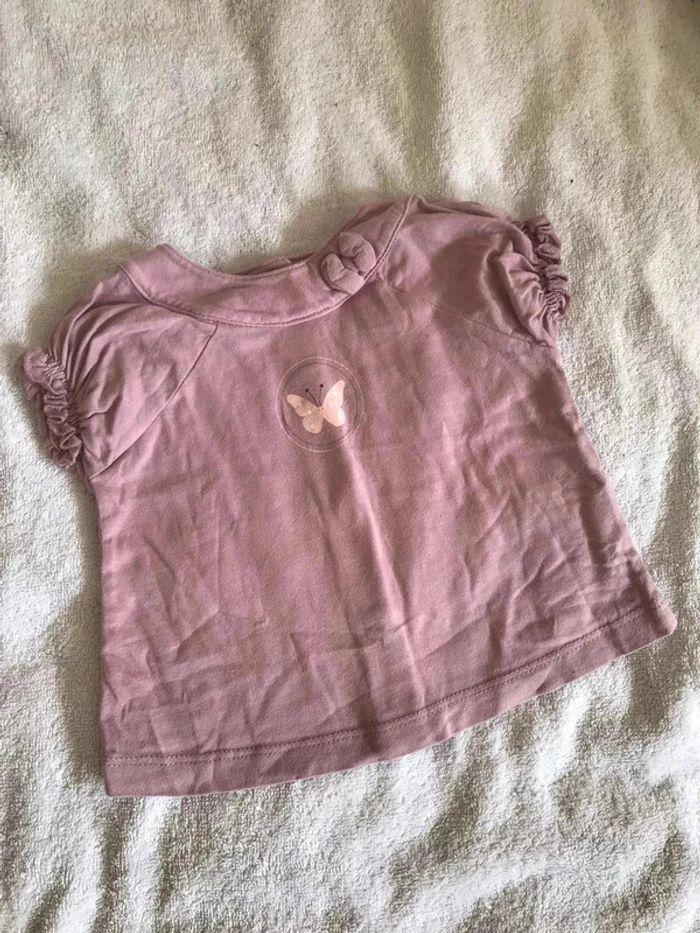 T-Shirt rose 🌸 Taille 6 mois 🌸 Grain de blé - photo numéro 1