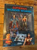 NEUF sous blister Guide collector Superman et Wonder woman et 2 figurines Eaglemoss Hero Collector