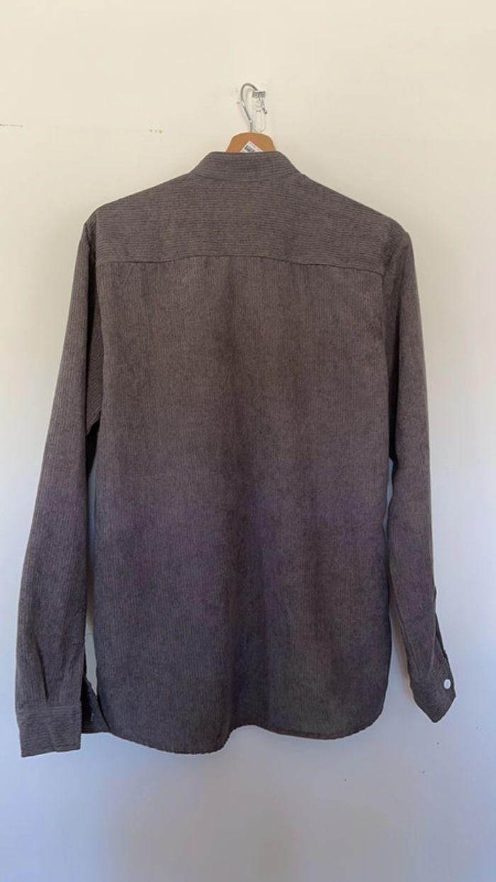 Chemise velour gris foncé homme taille M - photo numéro 4