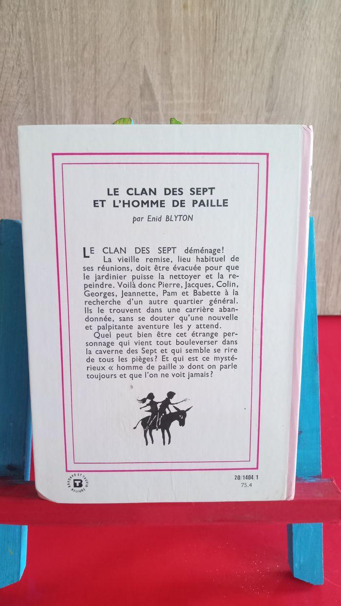 Le Clan des Sept, Le Clan des Sept et l'homme de paille, 1975, bibliothèque rose - photo numéro 2