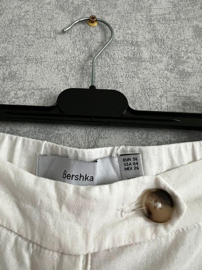 Pantalon fluide blanc Bershka taille 36 - photo numéro 3