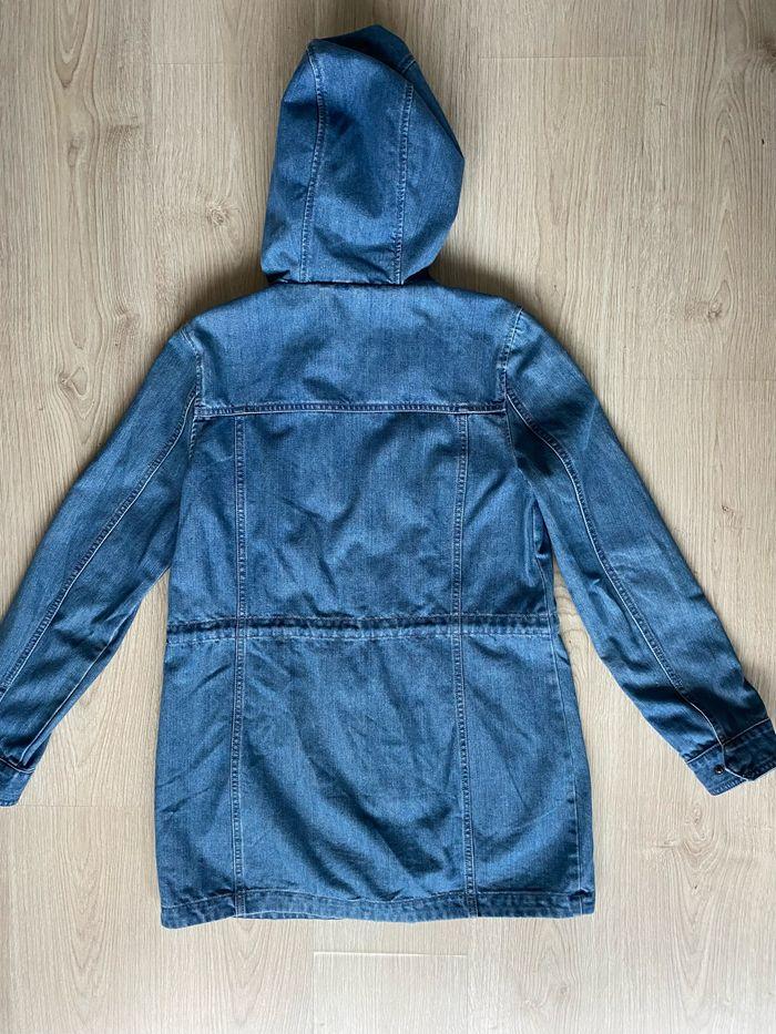 Manteau mi-long avec capuche en jean, Kiabi, taille S - photo numéro 5